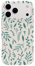 Load image into Gallery viewer, Teal Falling Leaves Pattern - Phone Case