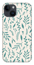 Load image into Gallery viewer, Teal Falling Leaves Pattern - Phone Case