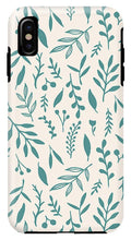 Load image into Gallery viewer, Teal Falling Leaves Pattern - Phone Case