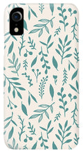 Load image into Gallery viewer, Teal Falling Leaves Pattern - Phone Case