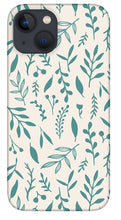 Load image into Gallery viewer, Teal Falling Leaves Pattern - Phone Case