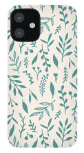 Load image into Gallery viewer, Teal Falling Leaves Pattern - Phone Case