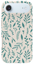 Load image into Gallery viewer, Teal Falling Leaves Pattern - Phone Case