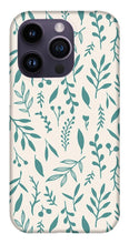 Load image into Gallery viewer, Teal Falling Leaves Pattern - Phone Case