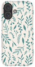 Load image into Gallery viewer, Teal Falling Leaves Pattern - Phone Case