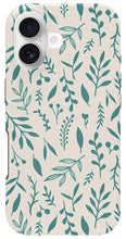 Load image into Gallery viewer, Teal Falling Leaves Pattern - Phone Case