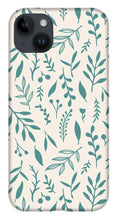 Load image into Gallery viewer, Teal Falling Leaves Pattern - Phone Case