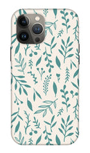 Load image into Gallery viewer, Teal Falling Leaves Pattern - Phone Case