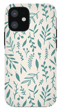 Load image into Gallery viewer, Teal Falling Leaves Pattern - Phone Case