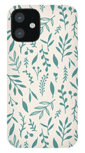 Load image into Gallery viewer, Teal Falling Leaves Pattern - Phone Case