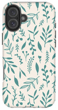 Load image into Gallery viewer, Teal Falling Leaves Pattern - Phone Case