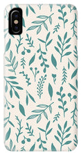 Load image into Gallery viewer, Teal Falling Leaves Pattern - Phone Case