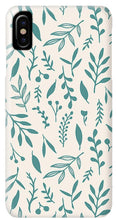 Load image into Gallery viewer, Teal Falling Leaves Pattern - Phone Case