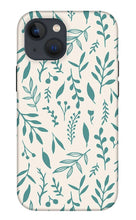 Load image into Gallery viewer, Teal Falling Leaves Pattern - Phone Case