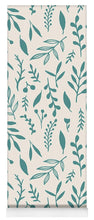 Load image into Gallery viewer, Teal Falling Leaves Pattern - Yoga Mat
