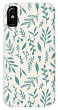 Load image into Gallery viewer, Teal Falling Leaves Pattern - Phone Case