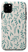 Load image into Gallery viewer, Teal Falling Leaves Pattern - Phone Case