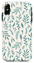 Load image into Gallery viewer, Teal Falling Leaves Pattern - Phone Case