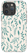 Load image into Gallery viewer, Teal Falling Leaves Pattern - Phone Case