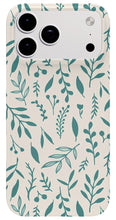 Load image into Gallery viewer, Teal Falling Leaves Pattern - Phone Case
