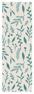 Teal Falling Leaves Pattern - Yoga Mat