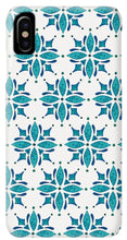 Load image into Gallery viewer, Teal Watercolor Tile Pattern - Phone Case