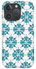 Load image into Gallery viewer, Teal Watercolor Tile Pattern - Phone Case