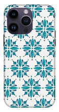 Load image into Gallery viewer, Teal Watercolor Tile Pattern - Phone Case