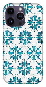 Teal Watercolor Tile Pattern - Phone Case
