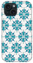 Load image into Gallery viewer, Teal Watercolor Tile Pattern - Phone Case