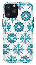 Load image into Gallery viewer, Teal Watercolor Tile Pattern - Phone Case