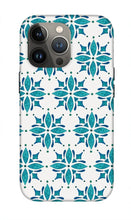 Load image into Gallery viewer, Teal Watercolor Tile Pattern - Phone Case