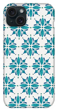 Load image into Gallery viewer, Teal Watercolor Tile Pattern - Phone Case