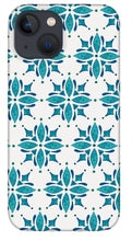 Load image into Gallery viewer, Teal Watercolor Tile Pattern - Phone Case