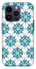 Load image into Gallery viewer, Teal Watercolor Tile Pattern - Phone Case