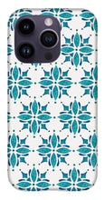 Load image into Gallery viewer, Teal Watercolor Tile Pattern - Phone Case