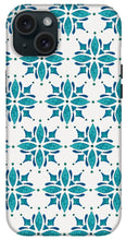 Load image into Gallery viewer, Teal Watercolor Tile Pattern - Phone Case
