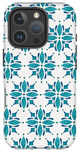 Load image into Gallery viewer, Teal Watercolor Tile Pattern - Phone Case