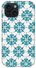 Load image into Gallery viewer, Teal Watercolor Tile Pattern - Phone Case