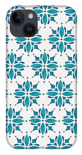 Load image into Gallery viewer, Teal Watercolor Tile Pattern - Phone Case