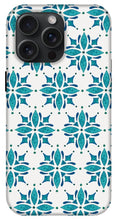 Load image into Gallery viewer, Teal Watercolor Tile Pattern - Phone Case
