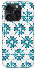 Load image into Gallery viewer, Teal Watercolor Tile Pattern - Phone Case