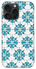 Load image into Gallery viewer, Teal Watercolor Tile Pattern - Phone Case