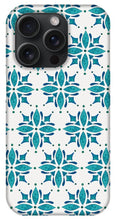 Load image into Gallery viewer, Teal Watercolor Tile Pattern - Phone Case