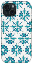 Load image into Gallery viewer, Teal Watercolor Tile Pattern - Phone Case