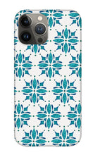 Load image into Gallery viewer, Teal Watercolor Tile Pattern - Phone Case