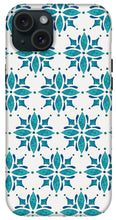Load image into Gallery viewer, Teal Watercolor Tile Pattern - Phone Case