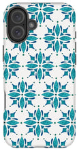 Load image into Gallery viewer, Teal Watercolor Tile Pattern - Phone Case
