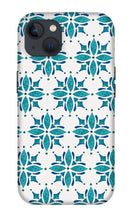 Load image into Gallery viewer, Teal Watercolor Tile Pattern - Phone Case