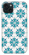 Load image into Gallery viewer, Teal Watercolor Tile Pattern - Phone Case